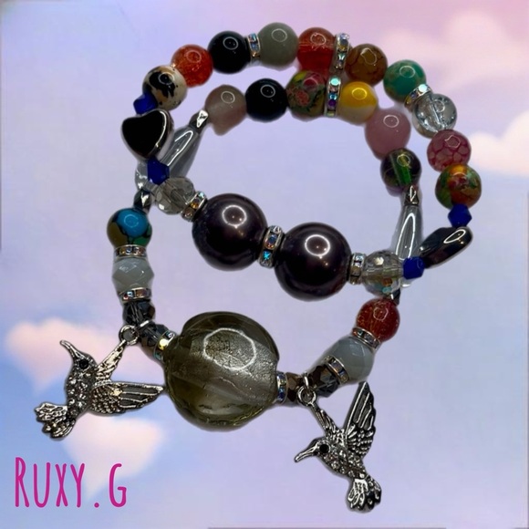 Silver Hummingbird Charm Bracelet - Picture 8 of 10